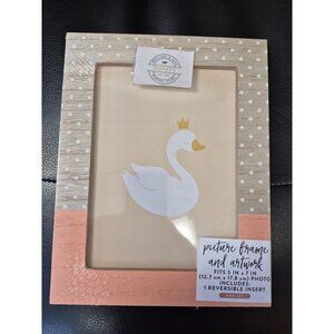 Swan Picture Frame & Artwork With Reversible Insert For 5" X 7" Photo By Horizon